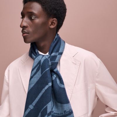 Couvertures et Tenues de Jour Bandana scarf 65 - Blue | Hermès Canada